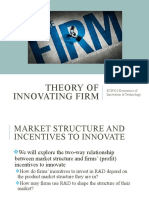Theory of Innovating Firm: ECN410 Economics of Innovation & Technology