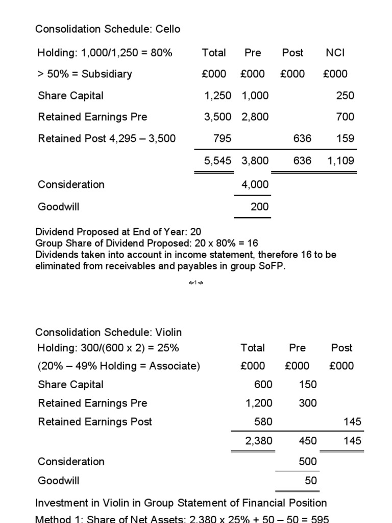 Example Associate PDF Consolidation (Business) Retained Earnings