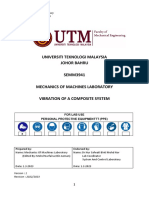 Universiti Teknologi Malaysia Johor Bahru SEMM3941 Mechanics of Machines Laboratory Vibration of A Composite System