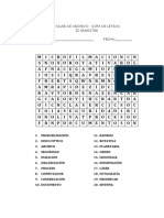 Taller de Archivo - Sopa de Letras Ii Semestre NOMBRE: - FECHA