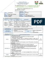 SESIÓN DE APRENDIZAJE N°02 C y T IV BIMESTRE