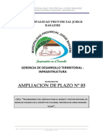 Ampliacion de Plazo #03: Municipalidad Provincial Jorge Basadre