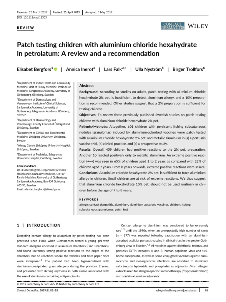 10 1111cod 13303 PDF Allergy Aluminium