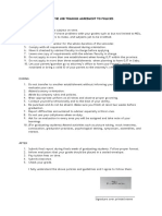 On The Job Training Agreement To Policies
