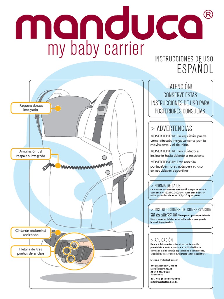 Mochila manduca instrucciones deals