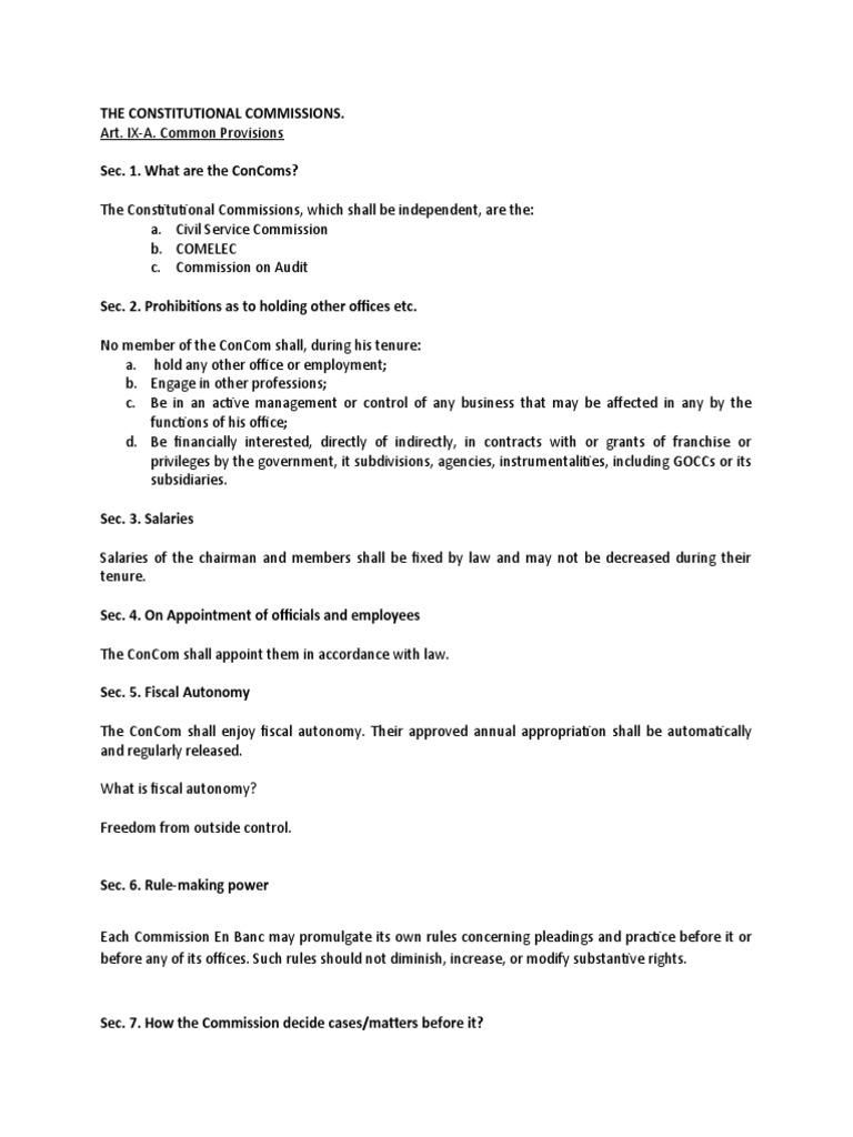The Constitutional Commissions PDF U.S. Securities And Exchange