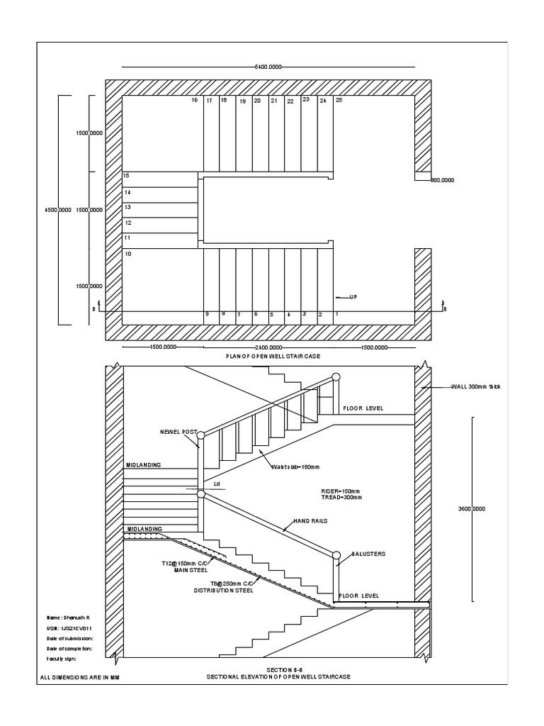 6.OPENWELL STAIRCASE (1) Model PDF Stairs Gardens