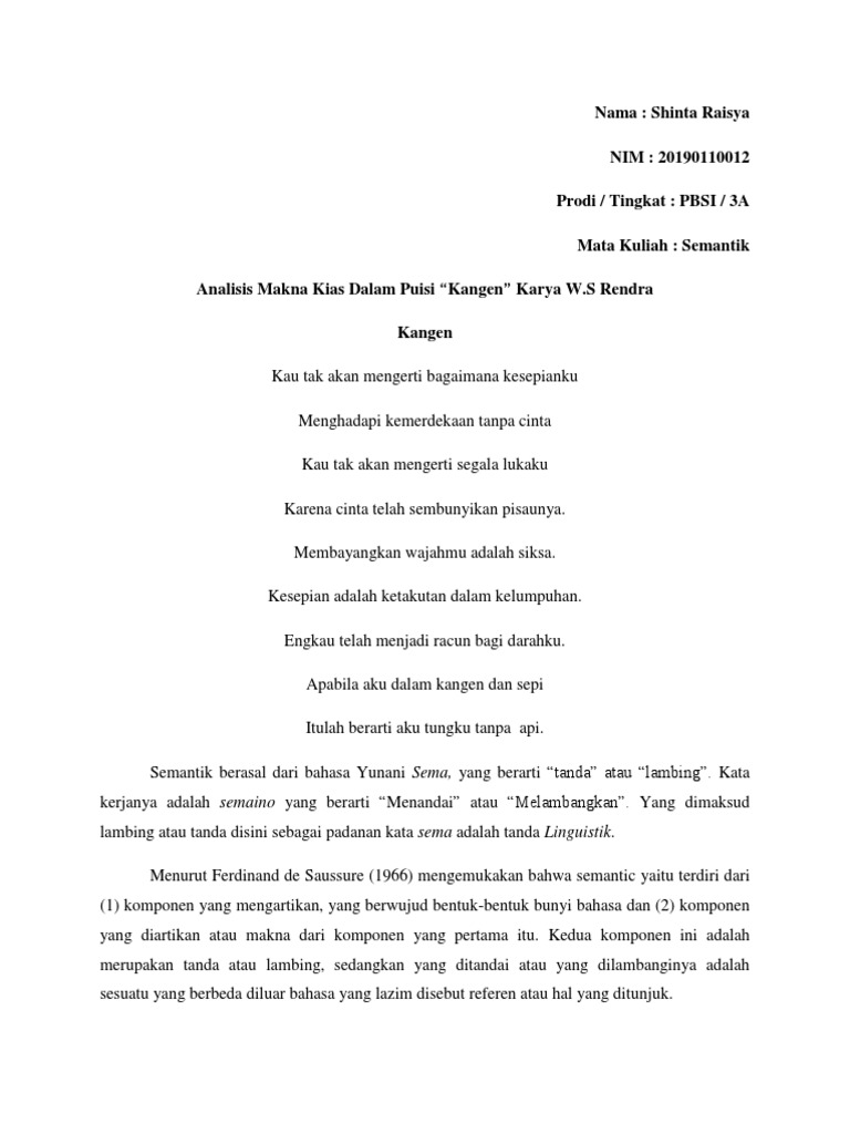 Tugas Analisis Makna Kias | PDF