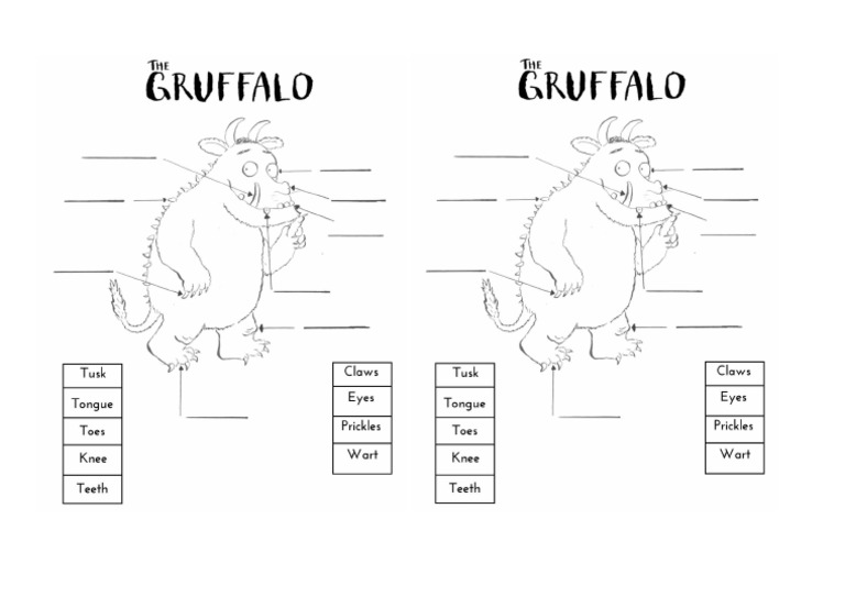 Gruffalo Body Parts PDF