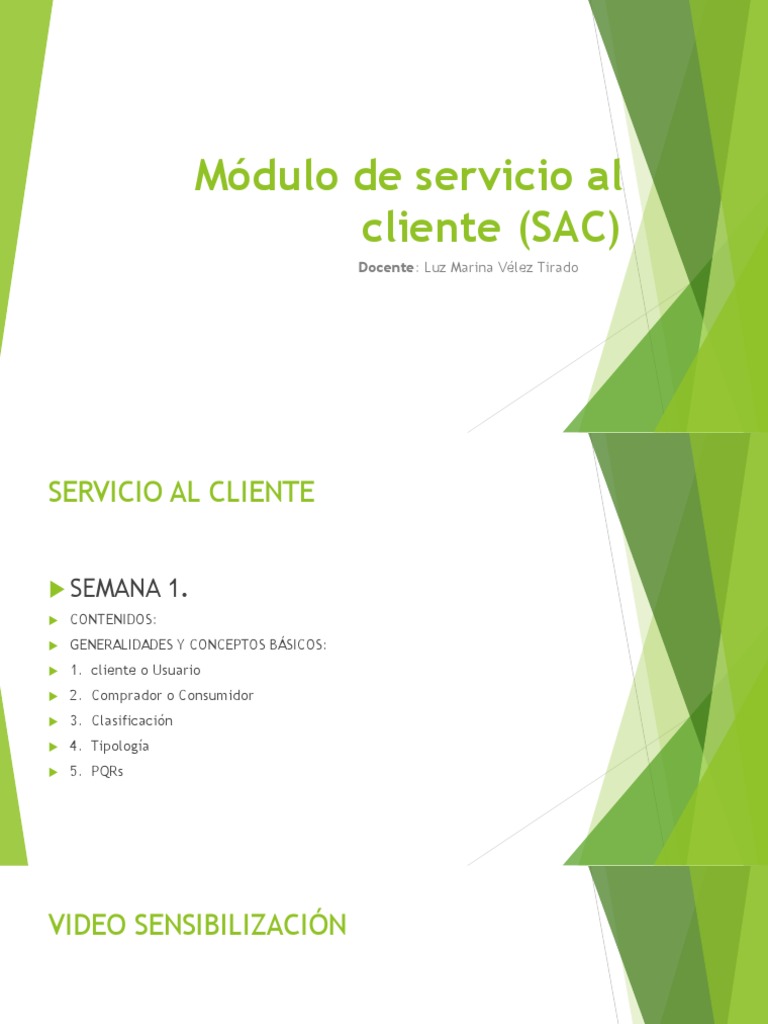 Módulo de Servicio al Cliente SAC | PDF | Los consumidores | Cliente