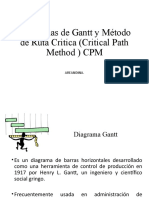 Diagramas de Gantt y Método de Ruta Critica. 2018.