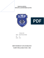 Makalah Ipa Pentingnya Konsumsi Sayur: Disusun Oleh: Nama: Reza Kusuma Atmaja No: 25 Kelas: IX A