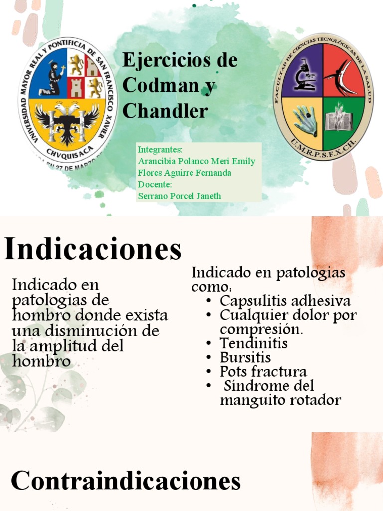 Ejercicios de Codman y Chandler para Hombros | PDF | Hombro | Sistema ...