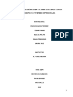 Sectores Económicos en Colombia de Acuerdo Con Sus Componentes y Actividades Empresariales