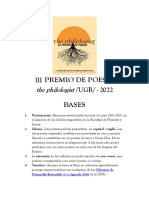 Bases III Premio de Poesia