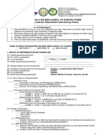 Pagpapatala NG Mag-Aaral at Survey Form (Modified Learner Information and Survey Form)