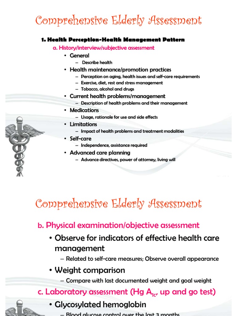 Comprehensive Elderly Assessment PDF Urinary Incontinence