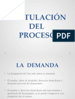 Procesal Civil - Postulación Del Proceso