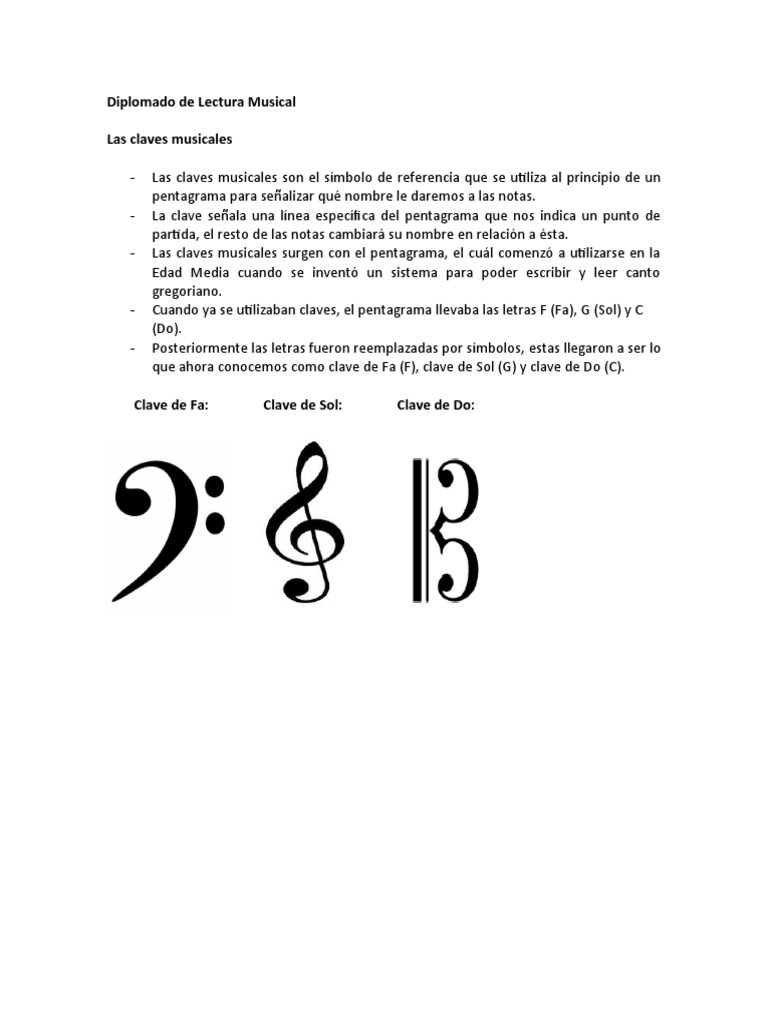 Las Claves Musicales PDF