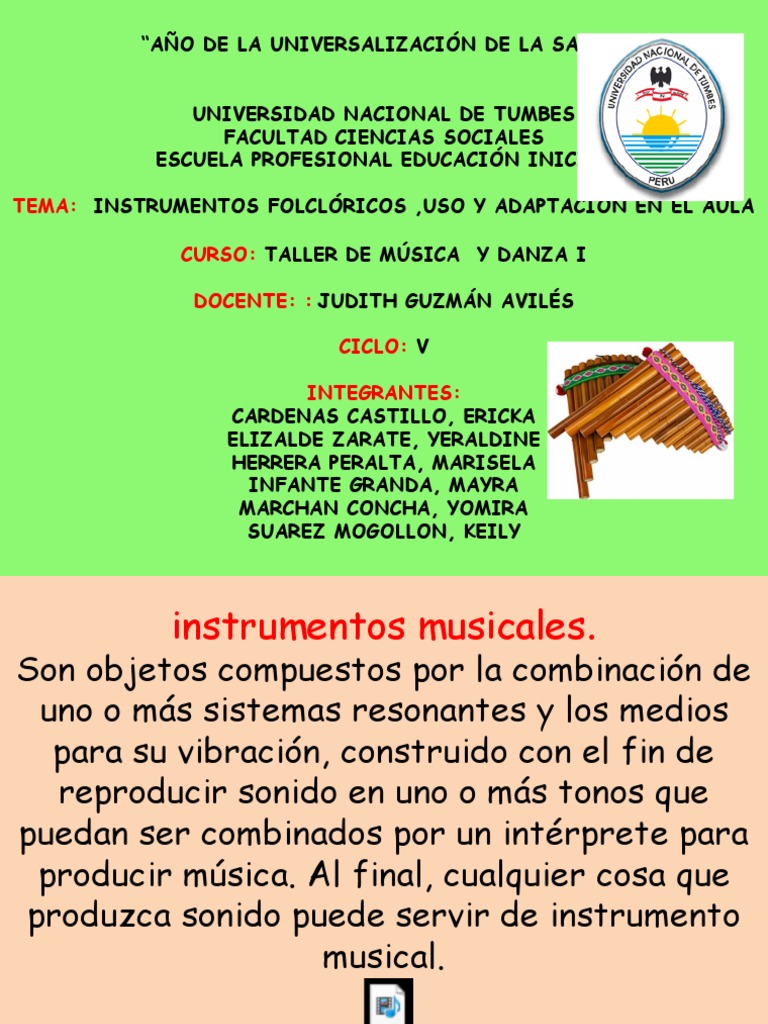 Instrumentos Folklóricos en el Aula | PDF | Instrumentos musicales ...