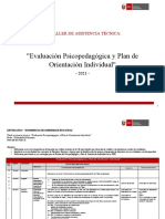 Evaluación Psicopedagógica y Plan de Orientación Individual