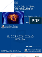 Fisiología Del Sistema Cardiorespiratorio .: Msc. Paola Játiva C