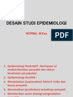Desain Studi Epidemiologi: NORMA, M.Kes