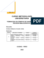 Curso Metodología Universitaria: "Feminicidio en Tiempos de Pandemia: Una Revisión Bibliográfica" Docente: Autores