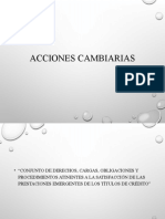 ACCIONES CAMBIARIAS Y CHEQUES