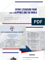 21 Century Literature From The Philippines and The World: 2ND SEMESTER, AY 2022-2023 Ms - Maria Jessa Tenero