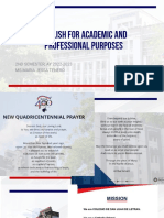 English For Academic and Professional Purposes: 2ND SEMESTER, AY 2022-2023 Ms - Maria Jessa Tenero