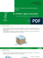 4E06131 - Resistencia de Materiales II Par 2021: 10. Flexión: Vigas Compuestas