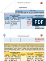 Matriz de Necesidades de Aprendizaje Por Competencia: Evaluación Diagnóstica