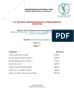 U.A. Proceso Administrativo en La Restauración Colectiva: Universidad Autónoma de Nuevo León