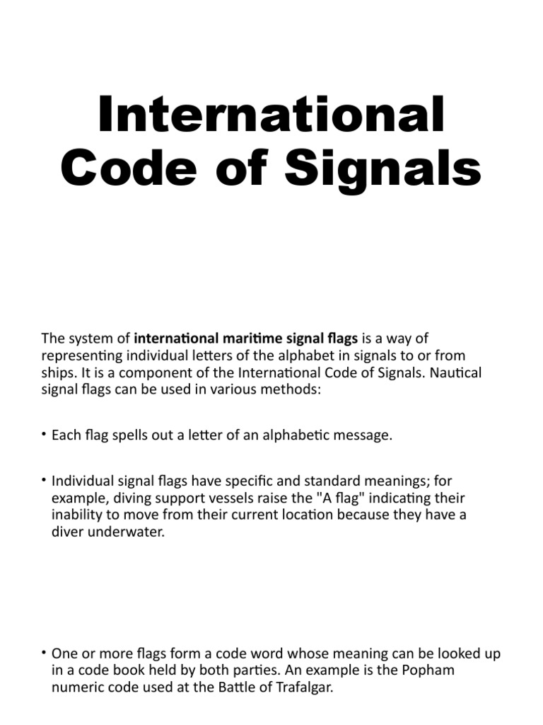 International Code of Signals Overview | PDF