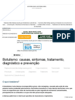 Botulismo - Causas, Sintomas, Tratamento, Diagnóstico e Prevenção