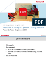 7 Reasons To Justify An Operator Training Simulator: Robert de Roos - September 2014