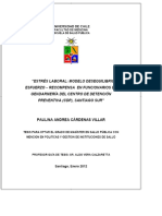 ESTRÉS LABORAL - MODELO DESEQUILIBRIO ESFUERZO RECOMPENSA EN FUNCIONARIOS DE GENDARMERÍA DEL CENTRO DE DETENCIÓN PREVENTIVA (CDP), SANTIAGO SUR - PDF