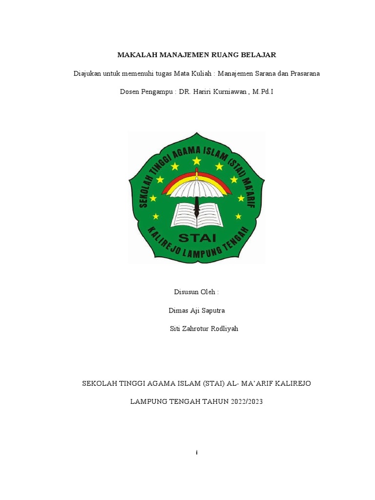 Manajemen Ruang Belajar | PDF