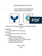Universidad Andina Del Cusco Facultad de Ciencias Económicas, Administrativas Y Contables