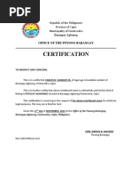 Certification For Fisherfolks