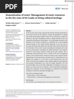 Domestication of water- Management of water resources in the dry zone of Sri Lanka as living cultural heritage