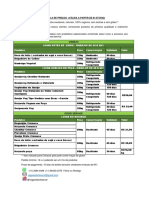 Tabela de Preços Vegseed Varejo e Food Service 2022 Comodato