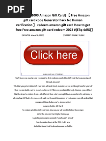 ## ( (Free $1000 Amazon Gift Card) 【 Free Amazon gift card code Generator hack No Human verification 】 redeem amazon gift card How to get free Free amazon gift card redeem 2023 # (E7q-4d!X) 】