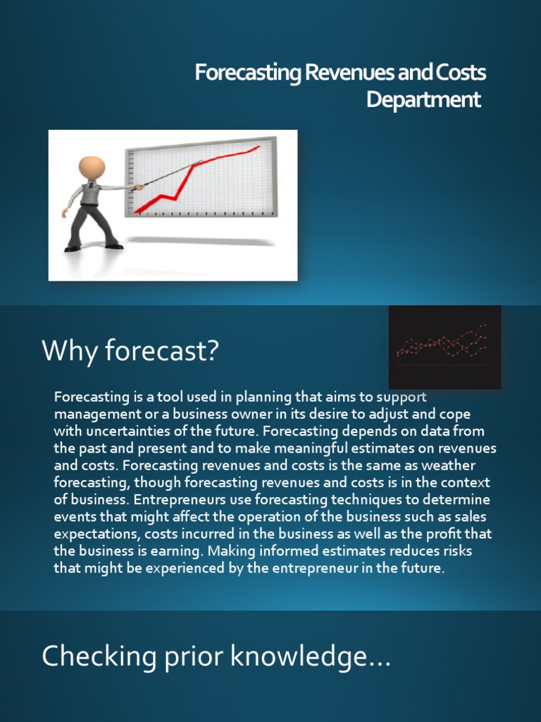 Forecasting Revenues and Costs Department | Download Free PDF