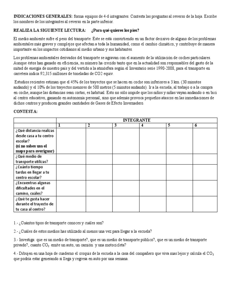 Impacto del Transporte en el Medio Ambiente | PDF | Transporte | Coche