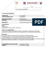 3.1 Solicitud de Empleo Población. Tipo de Orientación Área de Atención Objetivo Recursos Estrategias Inicio