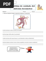 Guía Medidas de Cuidado Del Sistema Locomotor 4° Basico