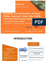 Simulation and Optimization of Bench-Mining Sequences Using Fully Mobile In-Pit Sizer and Conveyor Systems