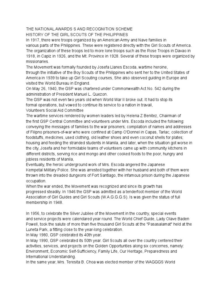 History of The GSP PDF Scouting Youth Movements